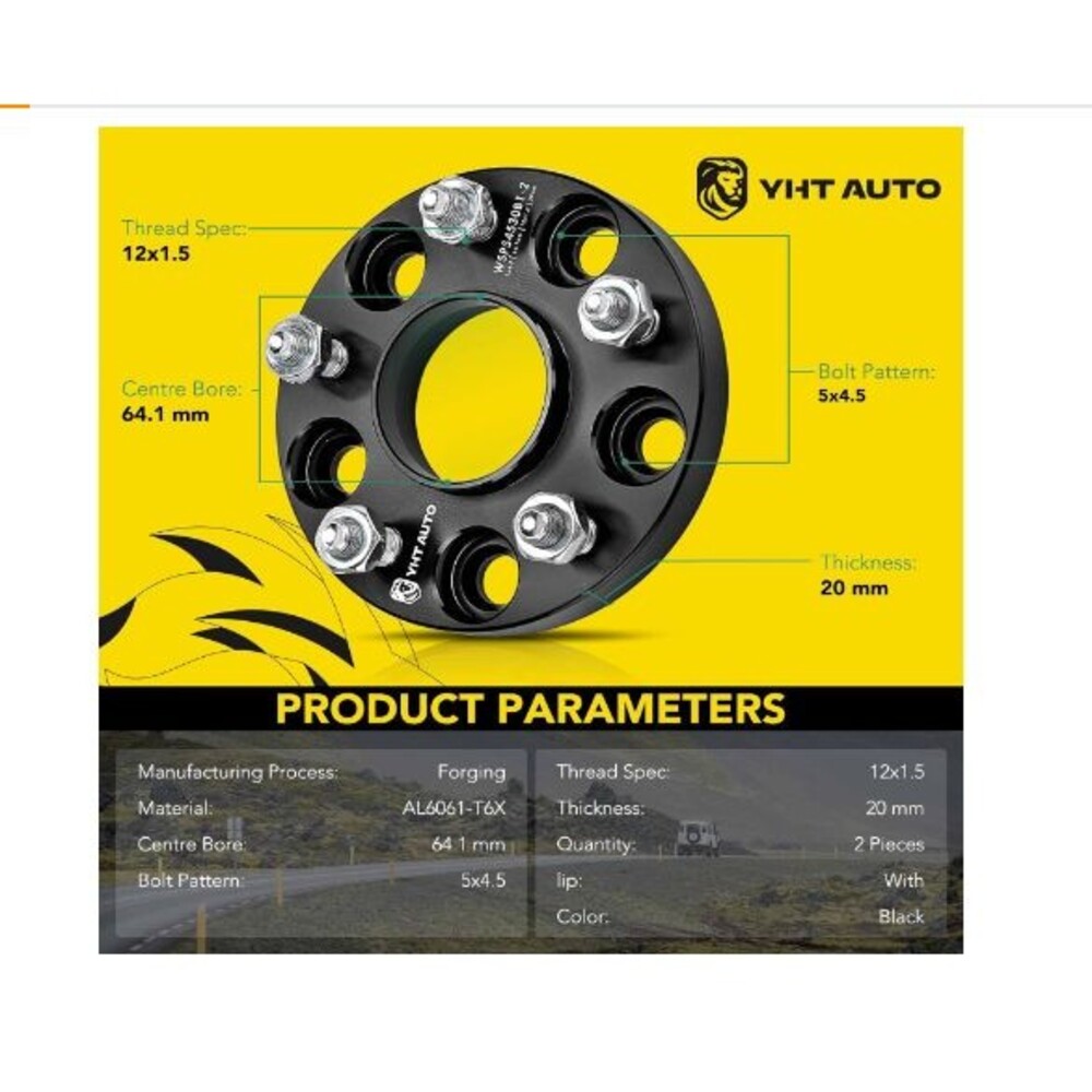 2 Pack 20mm 5x4.5 Hub Centric Wheel Spacers Compatible Honda 5x114.3mm Tire